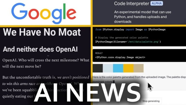 AI NEWS! | Google AFRAID of Open Source, Chatgpt Code Interpreter, AI Music & More!