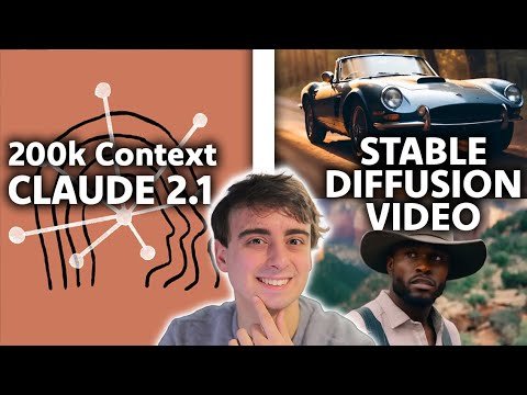 I’m SO HYPED! Open Source Stable Diffusion 𝙑𝙄𝘿𝙀𝙊 & 200k Context Claude 2.1!