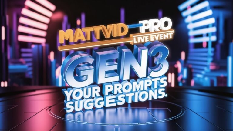 Runway Gen 3 Share Your Prompts! | MattVidPro LIVE